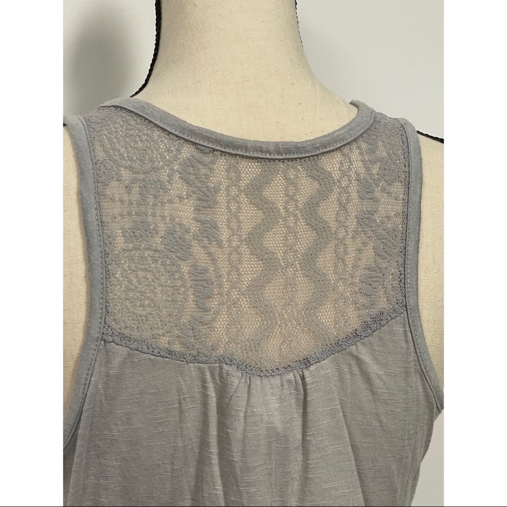 Neon Soul High-Low Tank Top Lace Gray Juniors Size M - Picture 3 of 3
